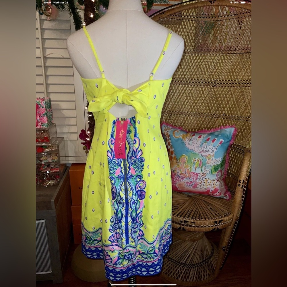 Lilly Pulitzer NWT Shelli Stretch Shift Dress Pineapple Rivera 🦄 Size 00 Grail! - Picture 3 of 14